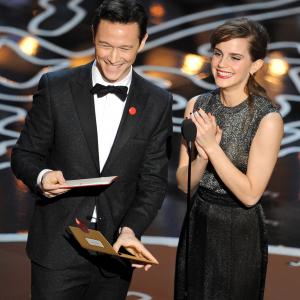 Joseph Gordon-Levitt and Emma Watson at event of The Oscars (2014)