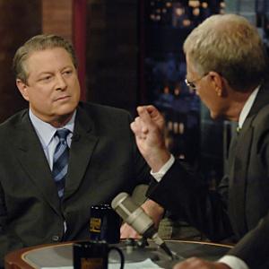 Still of David Letterman and Al Gore in Late Show with David Letterman (1993)