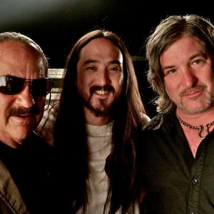 L t R Producer Arthur Gorson DJ Steve Aoki and Dean Karr On set of Tridents See What Unfolds New York June 2012