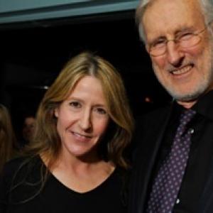 Casting Director  Producer Amy Gossels with actor James Cromwell costar of The Artist attend the closing night party at The Hamptons International Film Festival 2011 after his screening
