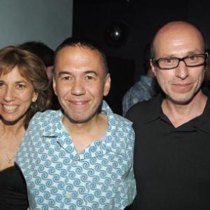 Robin Bronk, Gilbert Gottfried and Mark Urman at event of The Aristocrats (2005)