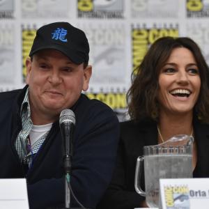 Orla Brady and Alfred Gough at event of Into the Badlands 2015