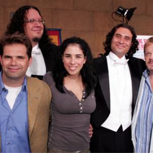 Dana Gould Eddie Izzard Penn Jillette Paul Provenza and Sarah Silverman at event of The Aristocrats 2005