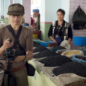 filming in Tashkent market