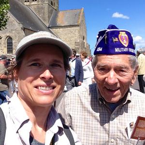 Vetern WWII, St Mere Eglise, Normandy