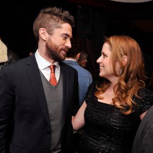 Jenna Fischer and Topher Grace at event of The Giant Mechanical Man 2012