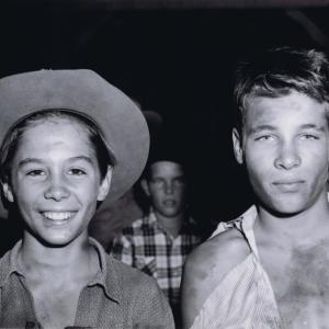On the set of The Rifleman Johnny Crawford and Don Grady in The Patsy  Episode 41 Original Air Date 9291959
