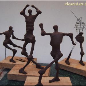 Custom clay sculpturesin progress job