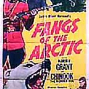 Kirby Grant, Lorna Hanson and Chinook in Fangs of the Arctic (1953)
