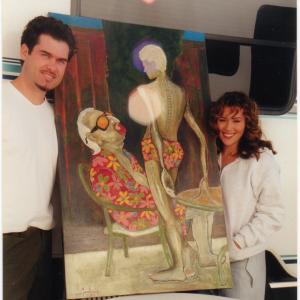 Richards Boy is one of many Matthew Godbey paintings that Alyssa Milano has collected