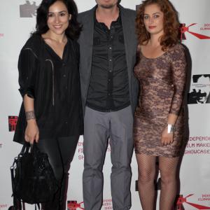 Matthew with fellow Blood Moon cast members Elena Evangelo and Georgiana Jianu at The IFS Film Festival