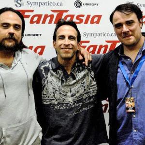 LR Codirector Justin Meeks longtime editor of Fangoria magazine Tony Timpone and codirector Duane Graves at the world premiere of BUTCHER BOYS Fantasia International Film Festival Montreal Quebec Canada August 4 2012