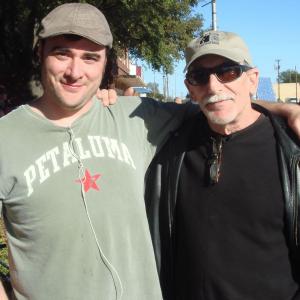 L-R, director Duane Graves (The Wild Man of the Navidad) with writer Kim Henkel (The Texas Chain Saw Massacre) on the set of BUTCHER BOYS, November, 2010