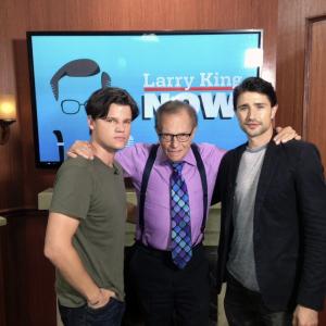 Steven Grayhm and Matt Dallas with Larry King wwwThunderRoadFilmcom