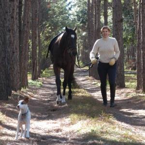 My horse Heartly and dog Speed