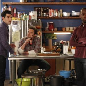 Still of Max Greenfield Lamorne Morris and Jake Johnson in New Girl 2011