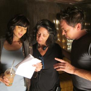 With Catherine Bell and James Jordan on the set of GOOD MORNING KILLER