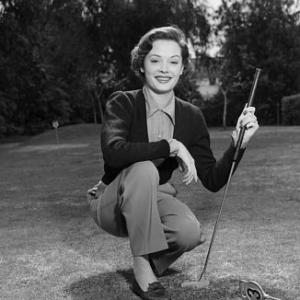 Jane Greer golfing c 1955