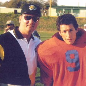 With Adam Sandler on the set of The Waterboy