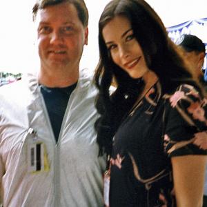With Liv Tyler on the set of Armageddon.