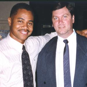 With Cuba Gooding Jr on the set of Instinct