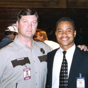 With Cuba Gooding, Jr. on the set of 