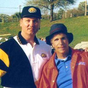 With Henry Winkler on the set of The Waterboy
