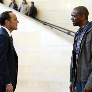 Still of Clark Gregg and J August Richards in Agents of SHIELD 2013