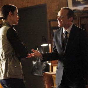 Still of Clark Gregg and Cobie Smulders in Agents of SHIELD 2013