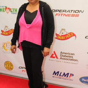 Reatha Grey on the Red Carpet at the Westfield Mall in Fox Hills, Operation Fitness event.