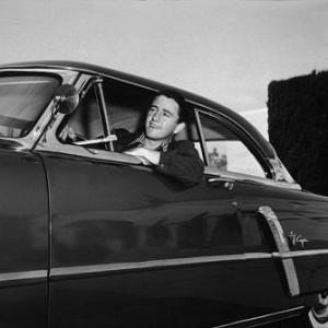 Merv Griffin in his Ford Capri C. 1950