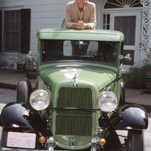 Andy Griffith and his 1934 Ford Pickup at his Toluca Lake Home in CA. 1979
