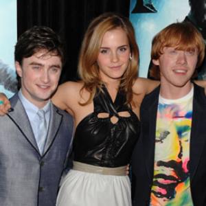 Rupert Grint, Daniel Radcliffe and Emma Watson at event of Haris Poteris ir netikras princas (2009)
