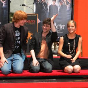 Rupert Grint, Daniel Radcliffe and Emma Watson