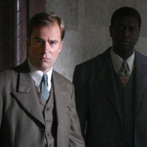Tom Groenwald as Harry Wolkoff & Afemo Omilami as Leonard George in Heavens Fall