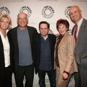 Michael with L to R Meredith Baxter Gary David Goldberg Michael J Fox and Marian Ross at the Paley Center for Media