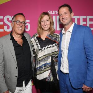 Trevor Groth, Keri Putnam and John Cooper at event of Mistress America (2015)