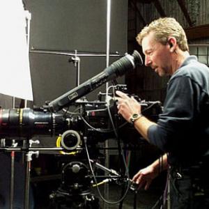 Digital Cinematographer Derek Grover on the set of S1M0NE
