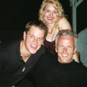 Matt Damon Eileen Grubba Danny Murphy Stuck On You wrap party in Miami Florida