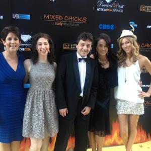 Stephane Guenin with Marian Green, Sara Logan Hofstein Tamiko Brownlee and Alicia Vela Bailey at the 6th Action Icon Awards honoring Marian Green for her iconic stuntwoman career
