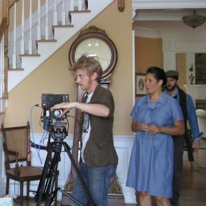 Iliana as caregiver on the set of Miss Emily 2012