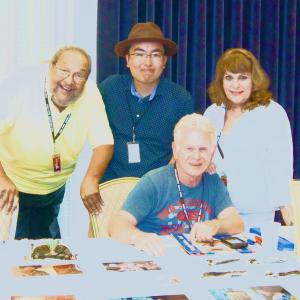 This photo was from the best reunion of The Texas Chain Saw Massacre (1974) at Days of the Dead in USA in 2012. From the left, ''Cattle Truck Driver'' Ed Guinn, ''Corman Award Winning Filmmaker'' Ryota Nakanishi, ''Jerry'' Allen Danziger and ''Pam''Teri McMinn.