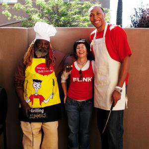 On a photoshoot in Phoenix w/ (L-R George Clinton, me, Shawn Marion)