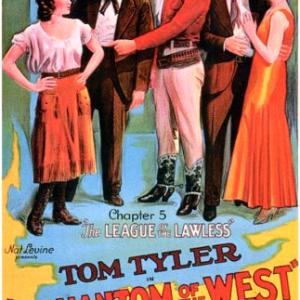 William Desmond Dorothy Gulliver Philo McCullough Halie Sullivan and Tom Tyler in The Phantom of the West 1931