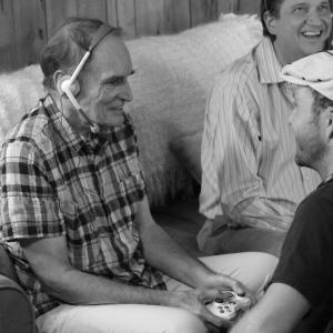 Devon Gummersall directing Tom Bower and Don McManus on the set of Low Fidelity
