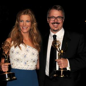 Vince Gilligan and Anna Gunn at event of The 66th Primetime Emmy Awards 2014