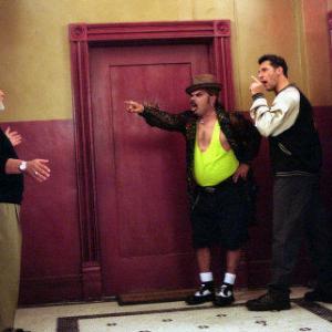 l to r An innocent bystander Sid Ganis incurs the wrath of three members of an unusual anger management group Lou Luis Guzman Chuck John Turturro and Nate Jonathan Loughran