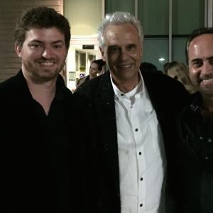 Tyler Westen Bill Borden and Ralph Guzzo at opening of musical Locals Only  written and created by Bill Borden ralph and Tyler composed 6 of the songs and lyrics for this original Surf Rock Musical
