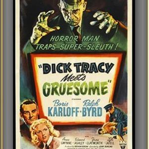 Boris Karloff Ralph Byrd and Anne Gwynne in Dick Tracy Meets Gruesome 1947