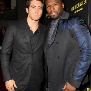 Jake Gyllenhaal and 50 Cent at event of Nightcrawler (2014)